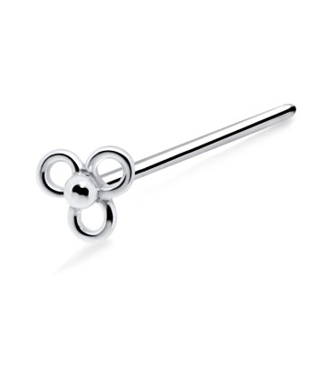 Hollow Flower Silver Nose Stud NSKA-379